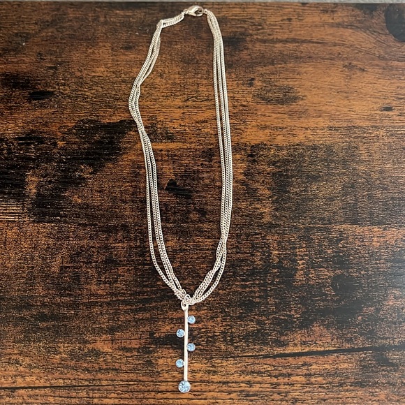 Silver and Blue Necklace - Picture 5 of 10